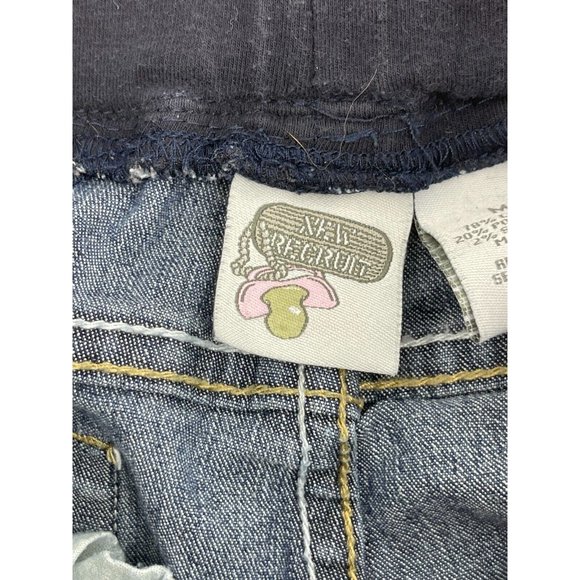 New Recruit Maternity Women's Pull On Stretch Denim Embroidered Jeans Size M - Picture 6 of 11